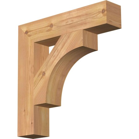 Ekena Millwork Westlake Block Smooth Bracket, Western Red Cedar, 3 1/2"W x 18"D x 18"H BKT04X18X18WTL05SWR